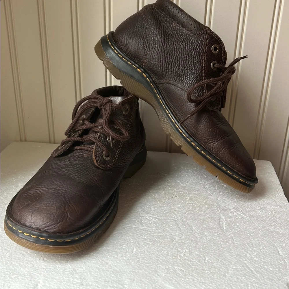 Dr. Martens unisex Rico Brown Leather laceUp Chukka ankle Boots shoes 10M/11W